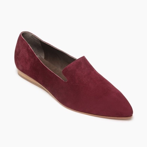 COCLICO Shoes - Coclico Spain Dofe Suede Leather Pointed Toe Loafers Flats in Raisin - 39 - 8.5
